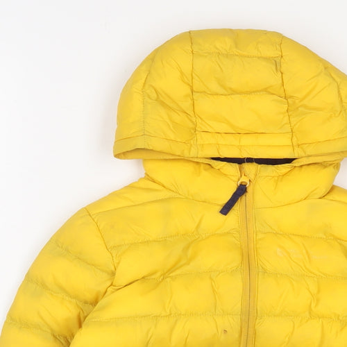 Mountain Warehouse Boys Yellow Basic Coat Coat Size 5-6 Years Zip