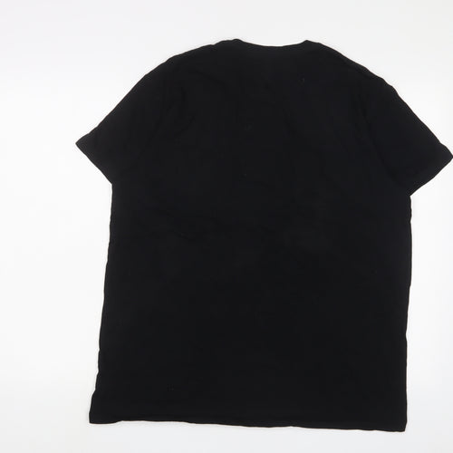 Gap Mens Black Cotton T-Shirt Size L Crew Neck - The Jack of hearts