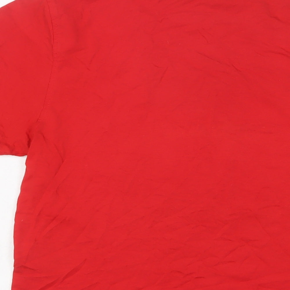 Regatta Mens Red Cotton T-Shirt Size S Crew Neck