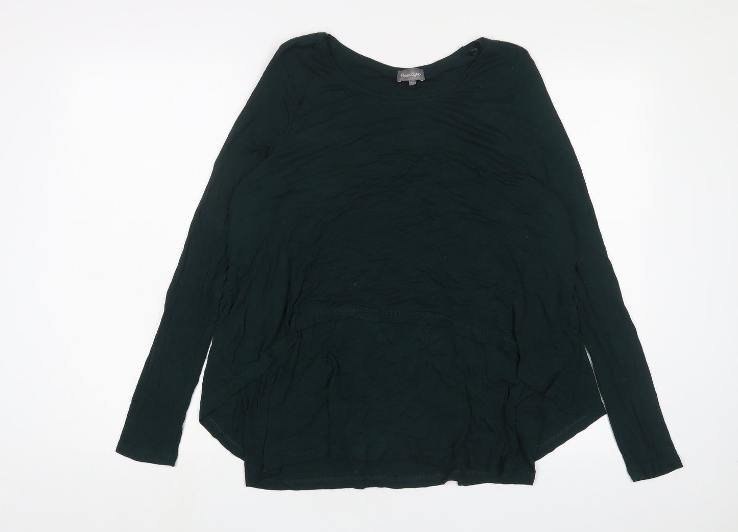 Phase Eight Womens Green Viscose Basic Blouse Size 18 Crew Neck