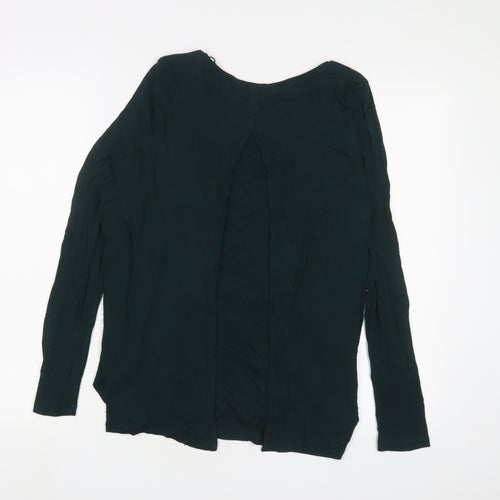 Phase Eight Womens Green Viscose Basic Blouse Size 18 Crew Neck
