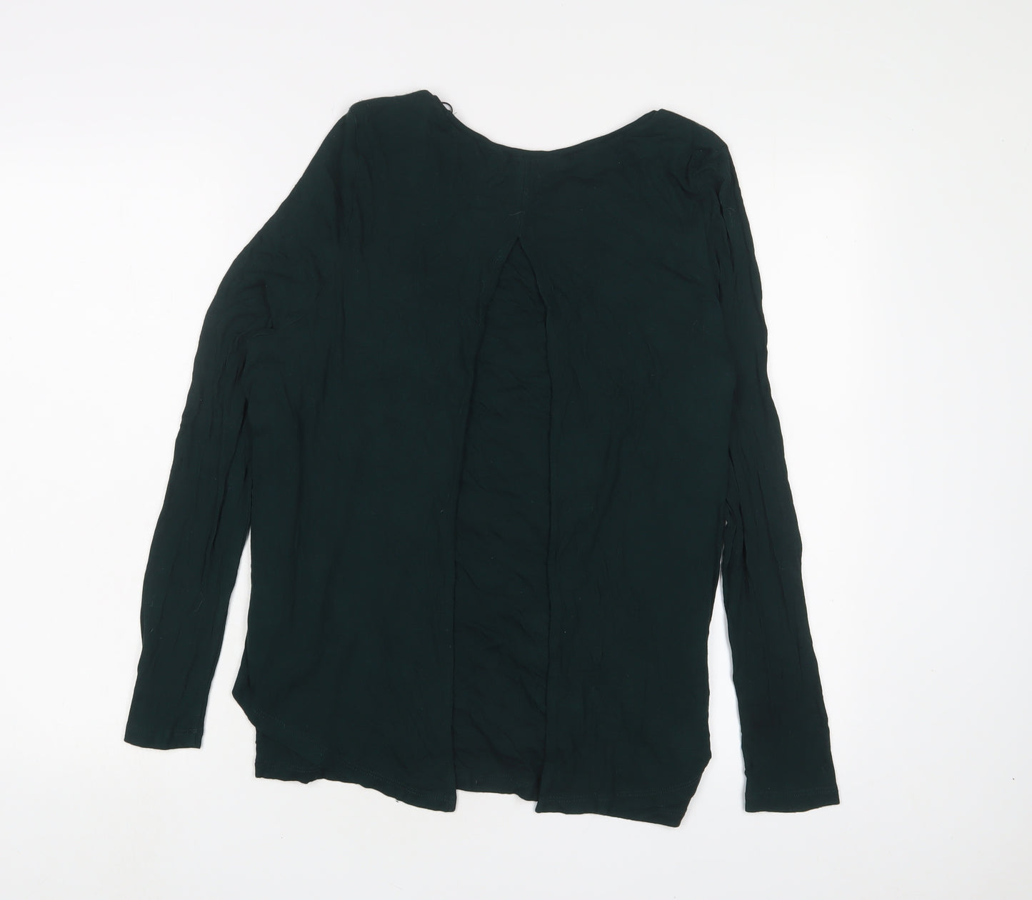 Phase Eight Womens Green Viscose Basic Blouse Size 18 Crew Neck