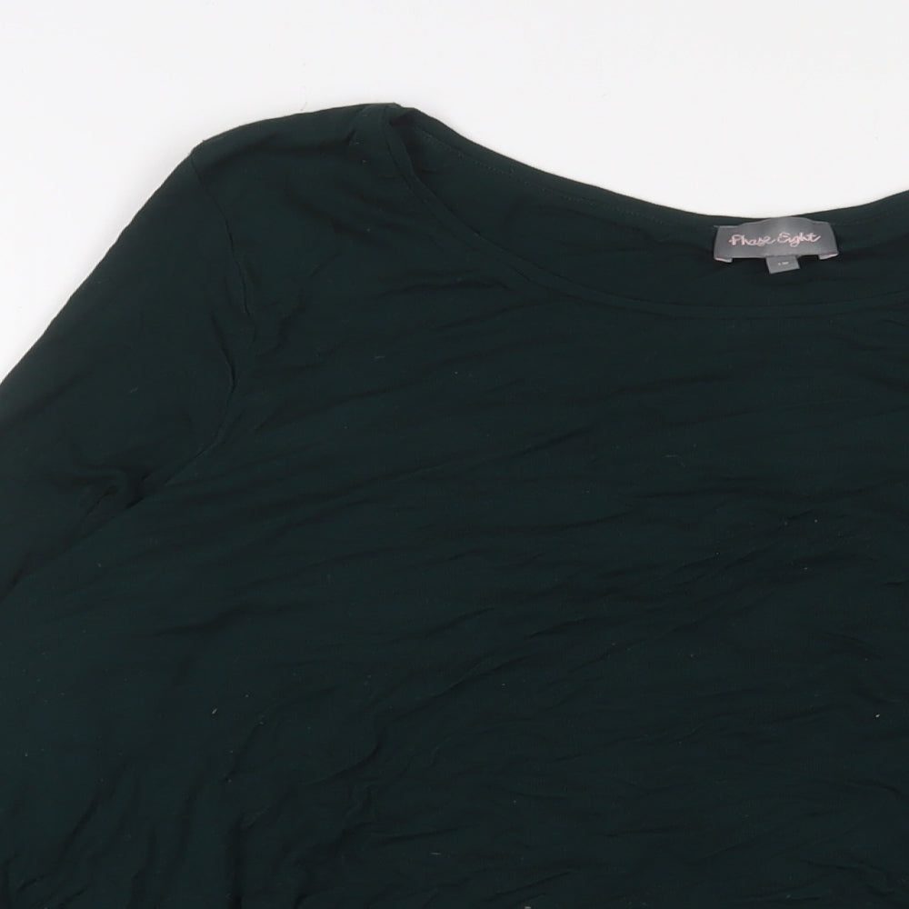 Phase Eight Womens Green Viscose Basic Blouse Size 18 Crew Neck