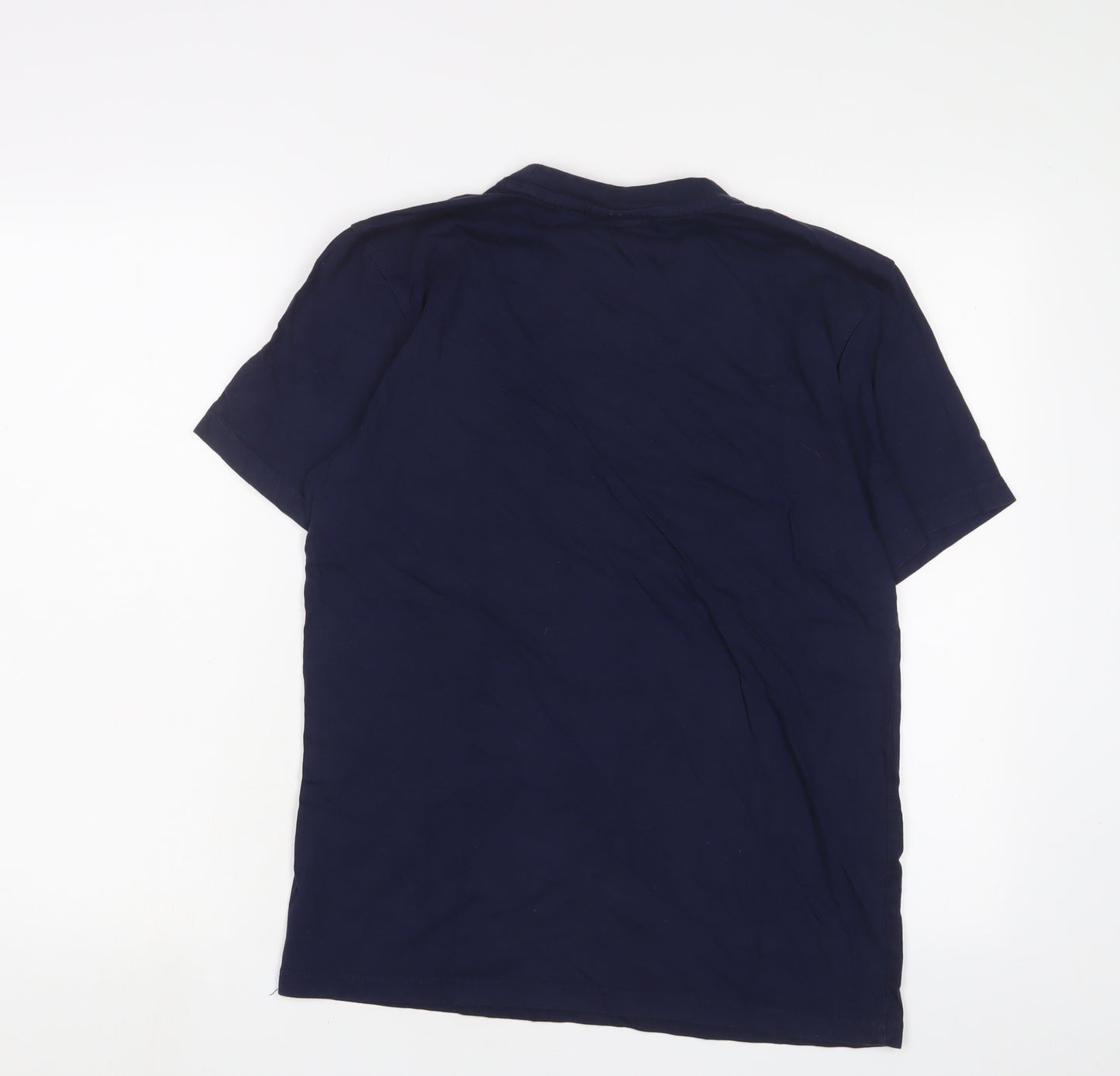 FILA Mens Blue Cotton T-Shirt Size M Crew Neck - Logo