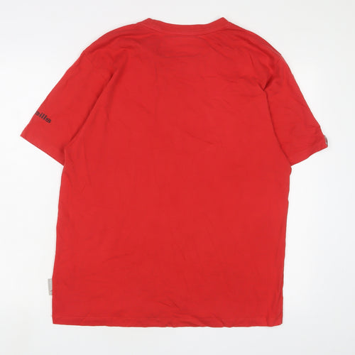 Oneills Mens Red Cotton T-Shirt Size M Crew Neck - St. Helens R.F.C