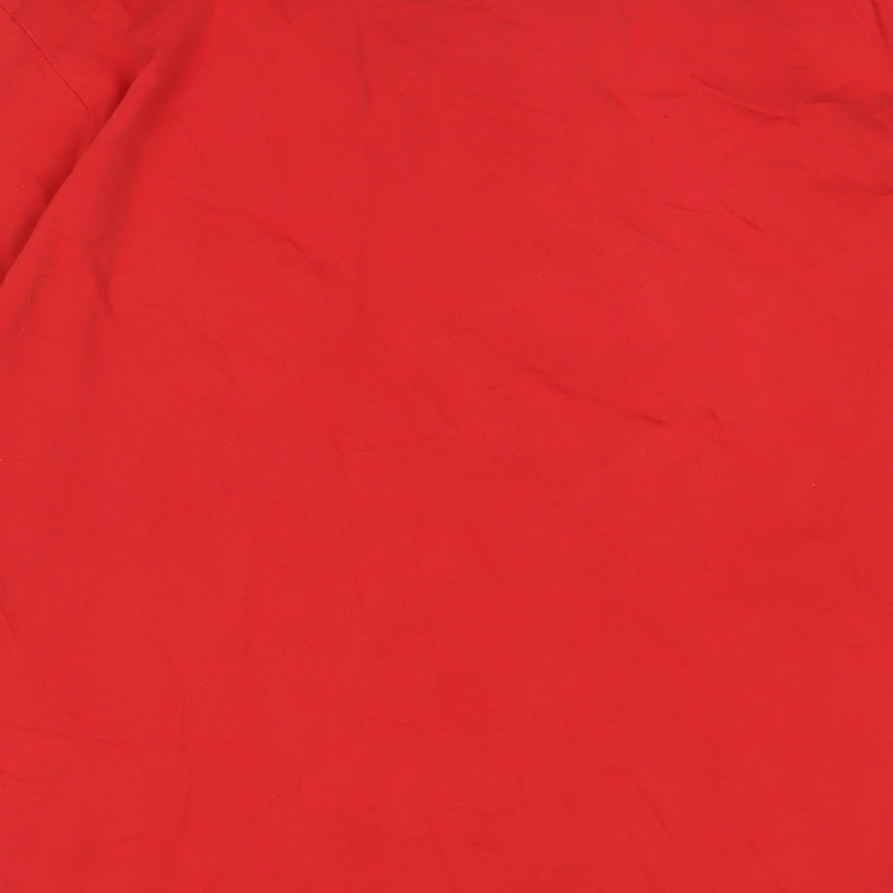 Oneills Mens Red Cotton T-Shirt Size M Crew Neck - St. Helens R.F.C