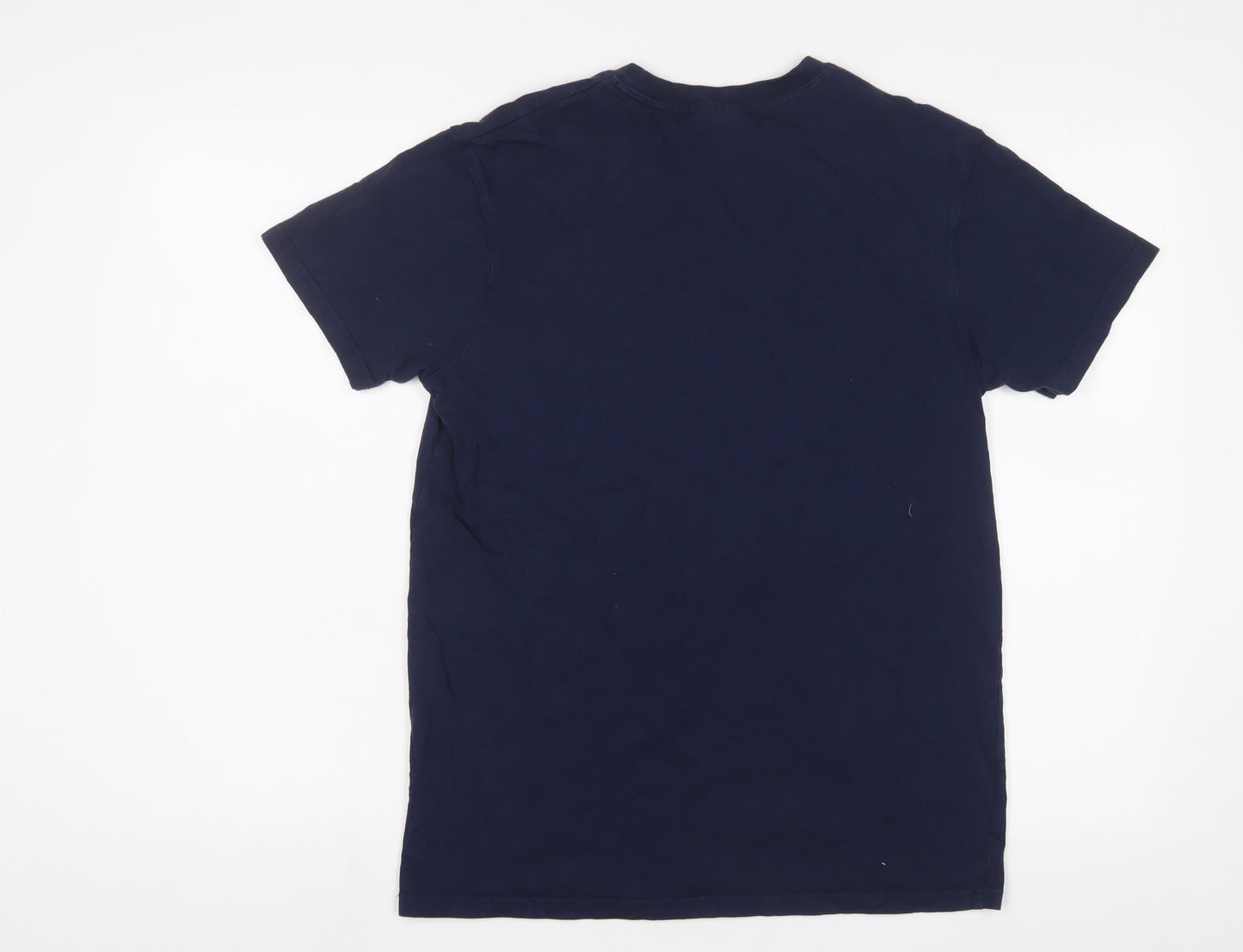 McKenzie Mens Blue Cotton T-Shirt Size S Crew Neck