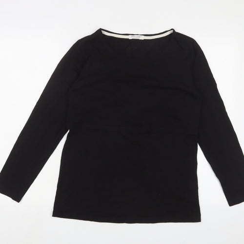 Small Show Womens Black Cotton Basic T-Shirt Size M Crew Neck