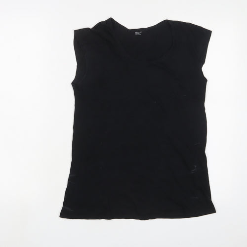 Gap Womens Black Cotton Basic T-Shirt Size S Scoop Neck