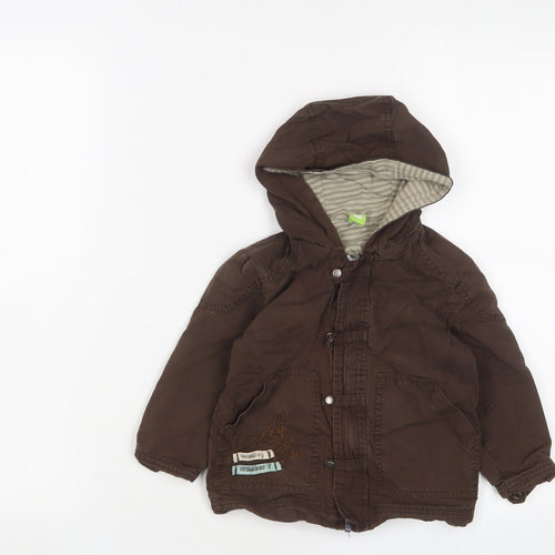 Gorilla Boys Brown Jacket Size 18-24 Months Zip