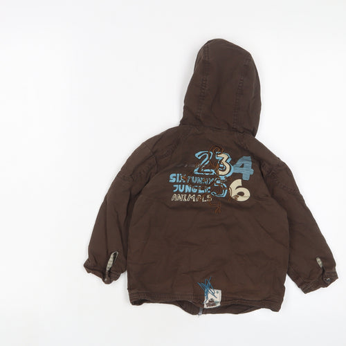Gorilla Boys Brown Jacket Size 18-24 Months Zip