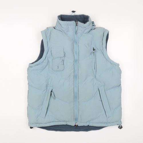 Joules Womens Blue Gilet Jacket Size L Zip