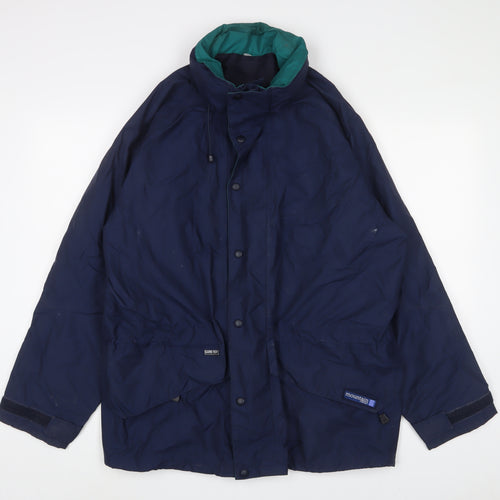 Mountain Range Mens Blue Jacket Coat Size L Zip