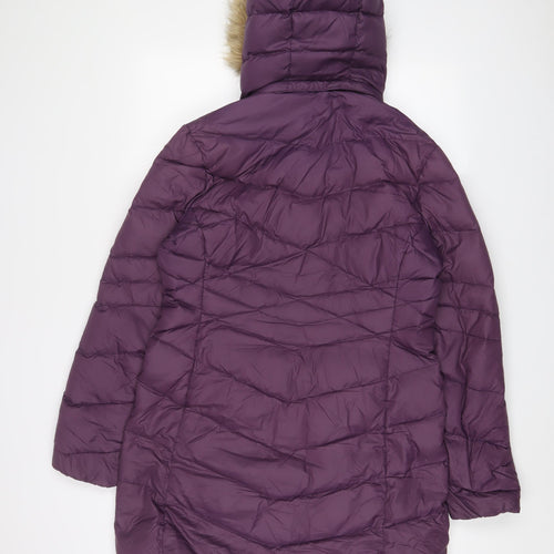 TOG24 Womens Purple Quilted Coat Size 10 Zip