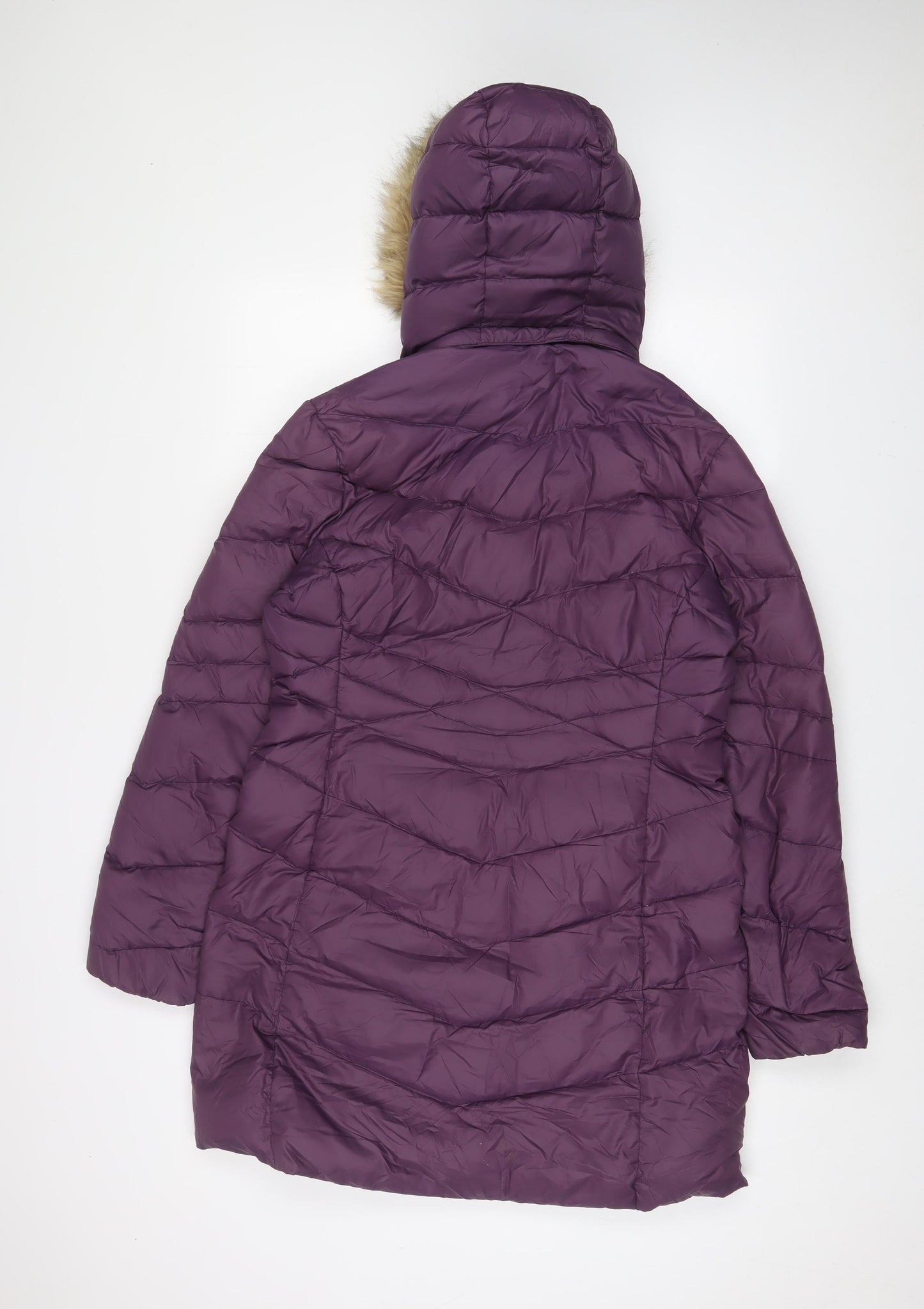 TOG24 Womens Purple Quilted Coat Size 10 Zip