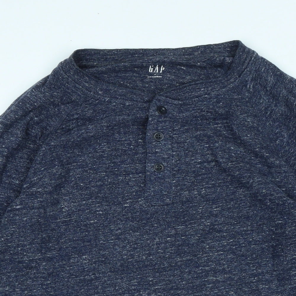 Gap Mens Blue Cotton T-Shirt Size M Crew Neck