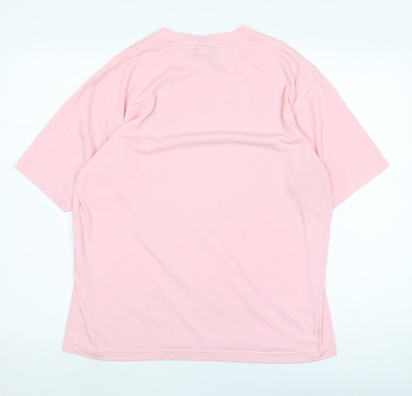 Umbro Mens Pink Cotton T-Shirt Size M Crew Neck - Logo