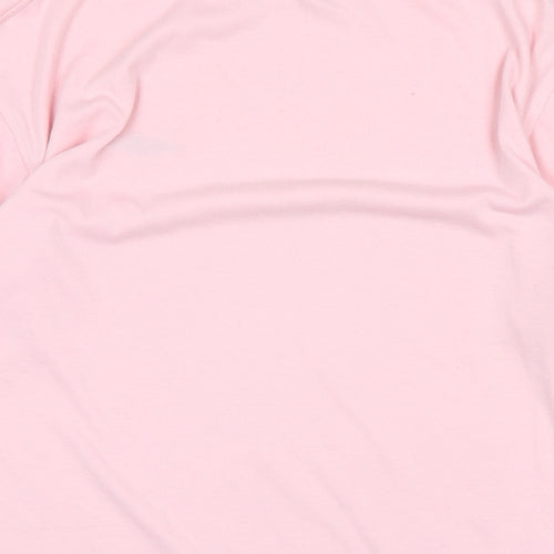 Umbro Mens Pink Cotton T-Shirt Size M Crew Neck - Logo