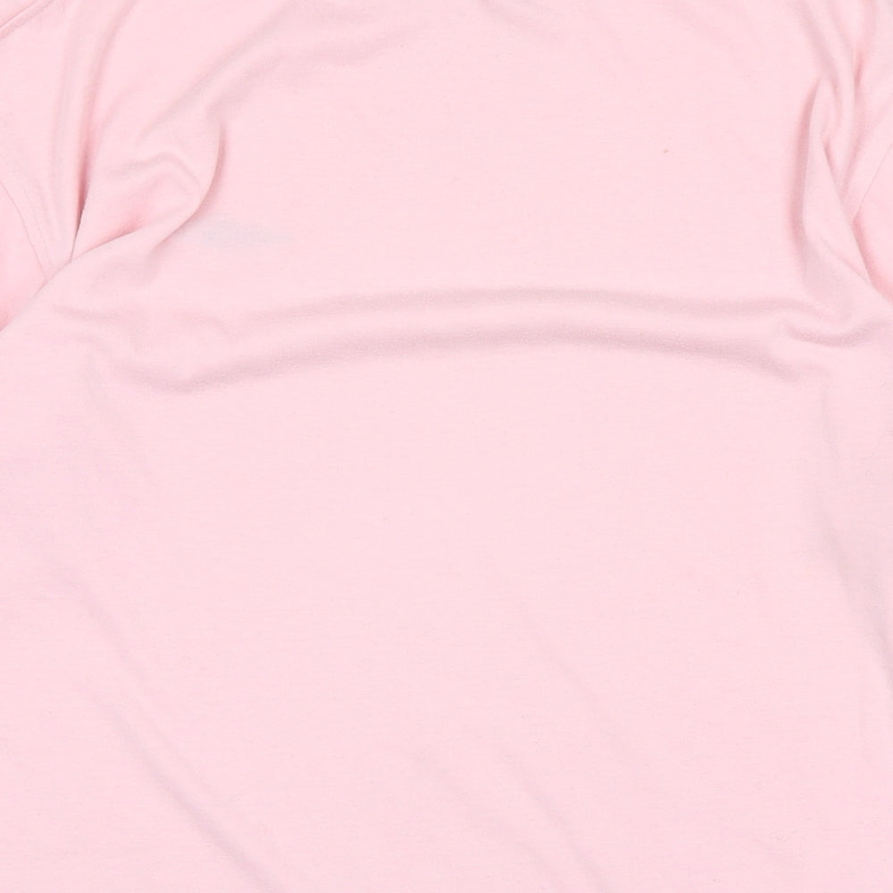 Umbro Mens Pink Cotton T-Shirt Size M Crew Neck - Logo