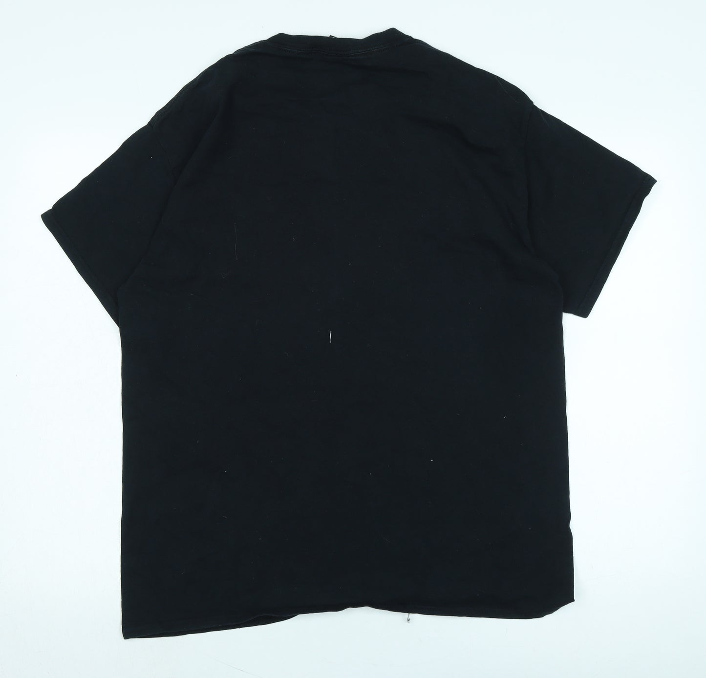 last Exit to Knowwhere Mens Black Cotton T-Shirt Size L Crew Neck - Logo - Super sounds of the seventies