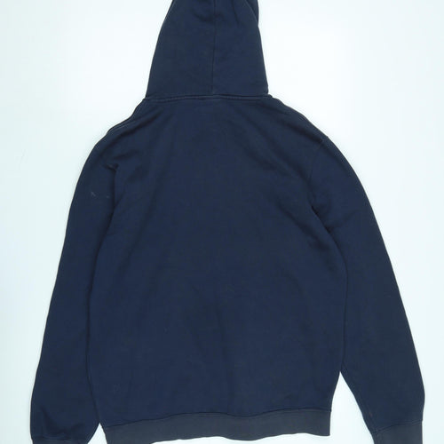 Champion Mens Blue Polyester Pullover Hoodie Size XL - Logo