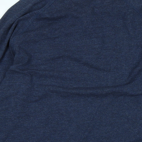 Gap Mens Blue Cotton T-Shirt Size M Crew Neck - Logo