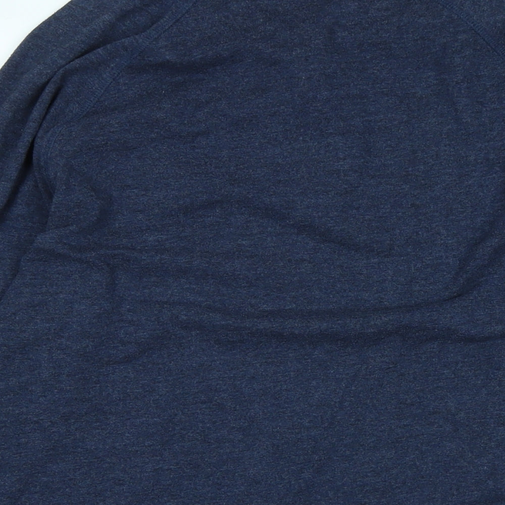 Gap Mens Blue Cotton T-Shirt Size M Crew Neck - Logo