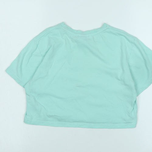 ellesse Girls Green Cotton Basic T-Shirt Size 13-14 Years Crew Neck - Logo - ellesse