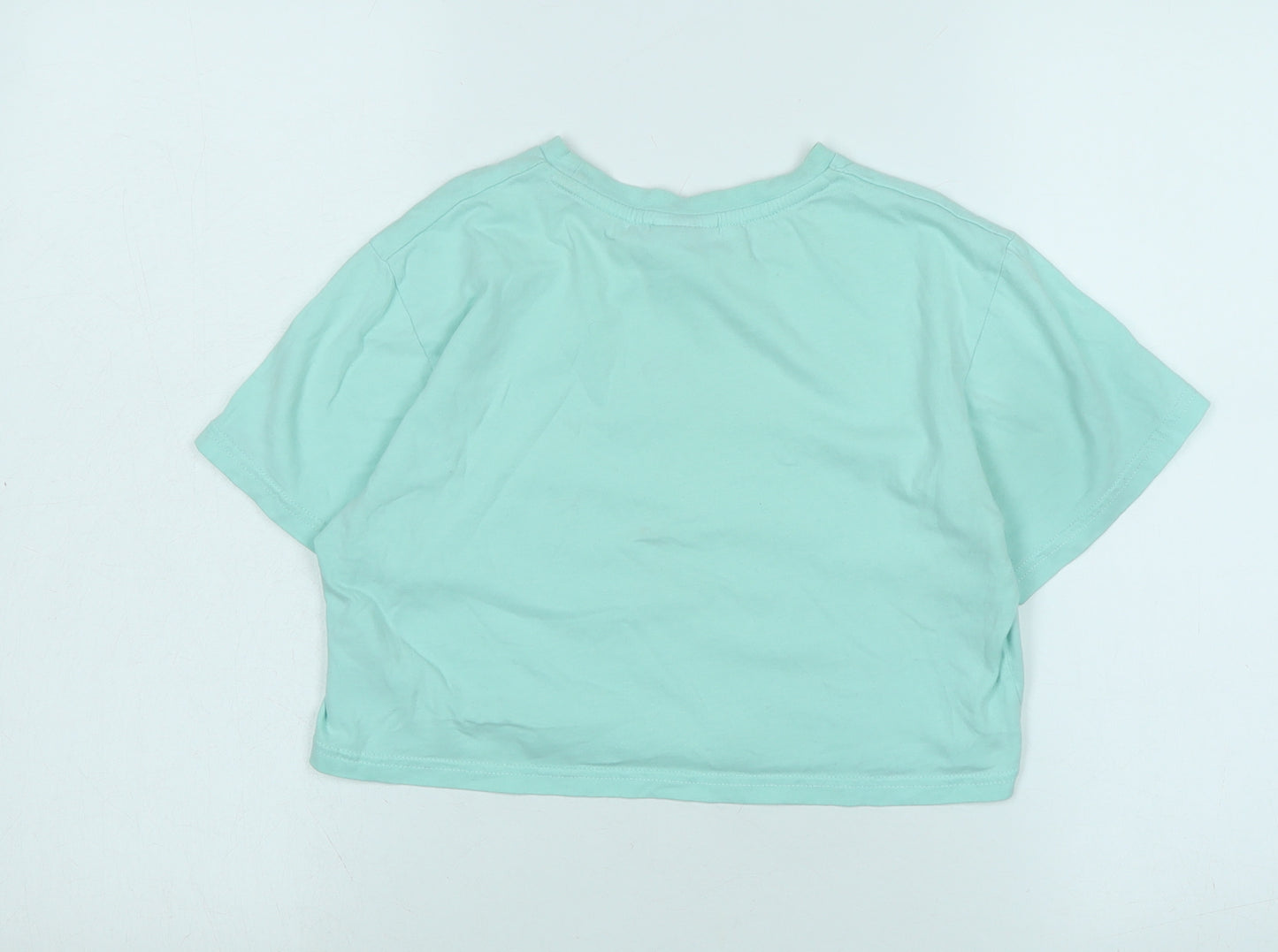 ellesse Girls Green Cotton Basic T-Shirt Size 13-14 Years Crew Neck - Logo - ellesse