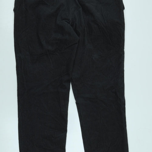 Marks and Spencer Mens Grey Cotton Trousers Size 36 in L31 in Regular Zip