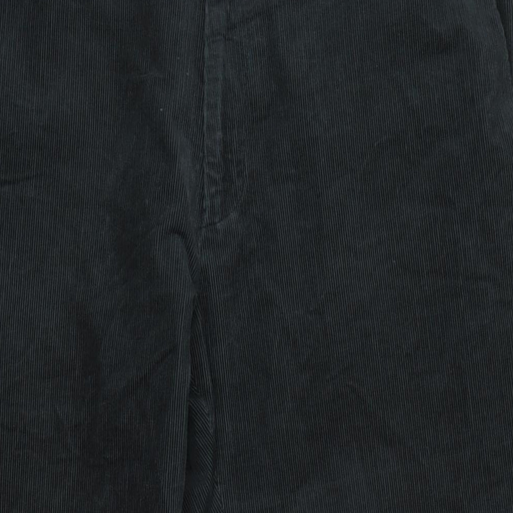 Marks and Spencer Mens Grey Cotton Trousers Size 36 in L31 in Regular Zip