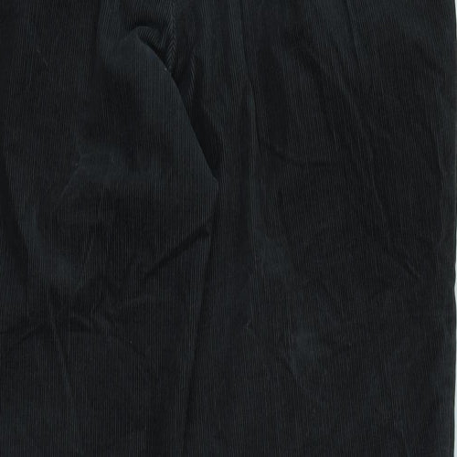 Marks and Spencer Mens Grey Cotton Trousers Size 36 in L31 in Regular Zip