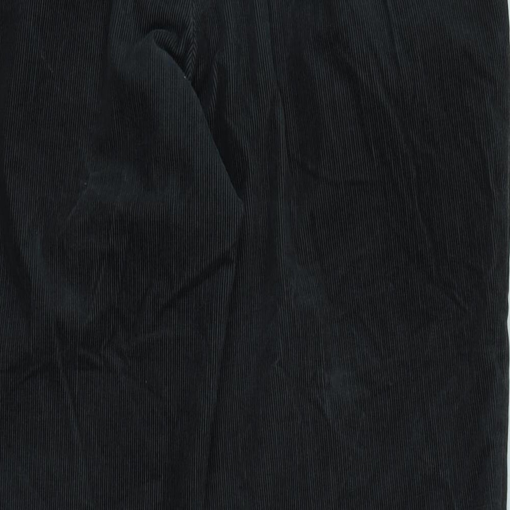 Marks and Spencer Mens Grey Cotton Trousers Size 36 in L31 in Regular Zip