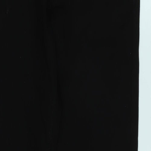 Marks and Spencer Mens Black Cotton Blend Straight Jeans Size 30 in L29 in Regular Zip