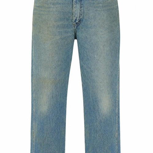 Rocksteady Mens Blue Cotton Straight Jeans Size 32 in L29 in Regular Zip