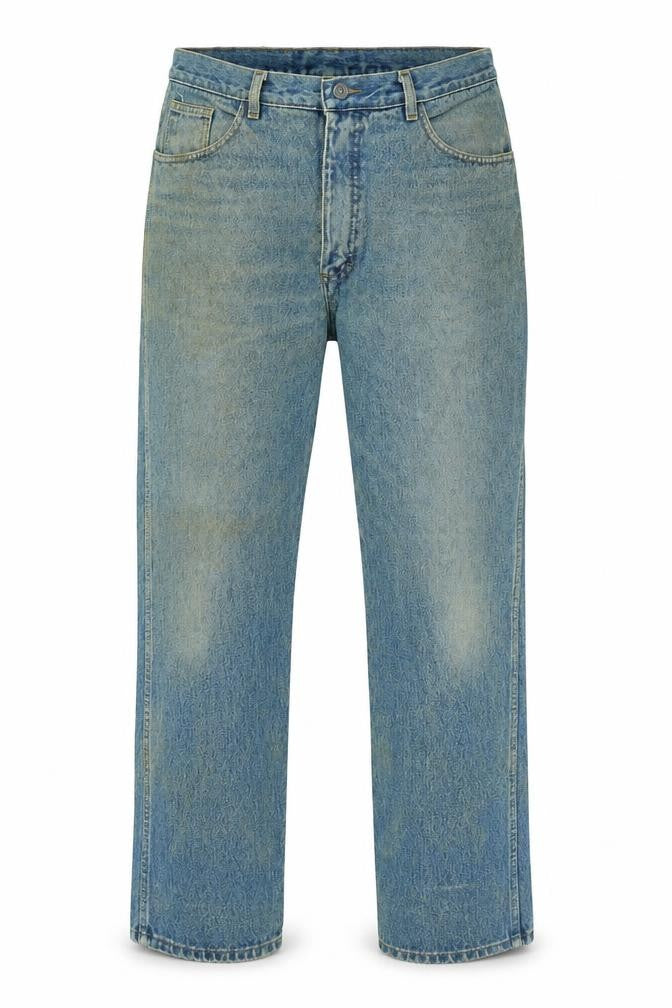 Rocksteady Mens Blue Cotton Straight Jeans Size 32 in L29 in Regular Zip