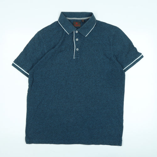 Louis Feraud Mens Blue Cotton Polo Size XL Collared - Logo