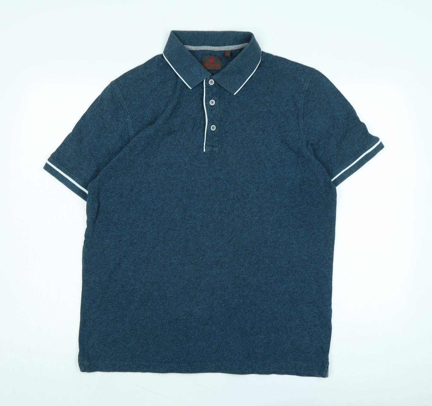 Louis Feraud Mens Blue Cotton Polo Size XL Collared - Logo