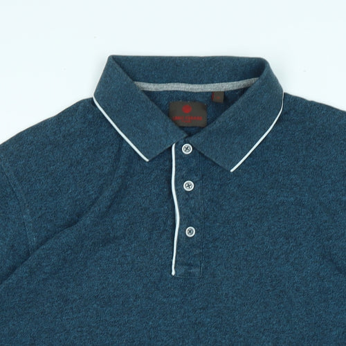 Louis Feraud Mens Blue Cotton Polo Size XL Collared - Logo