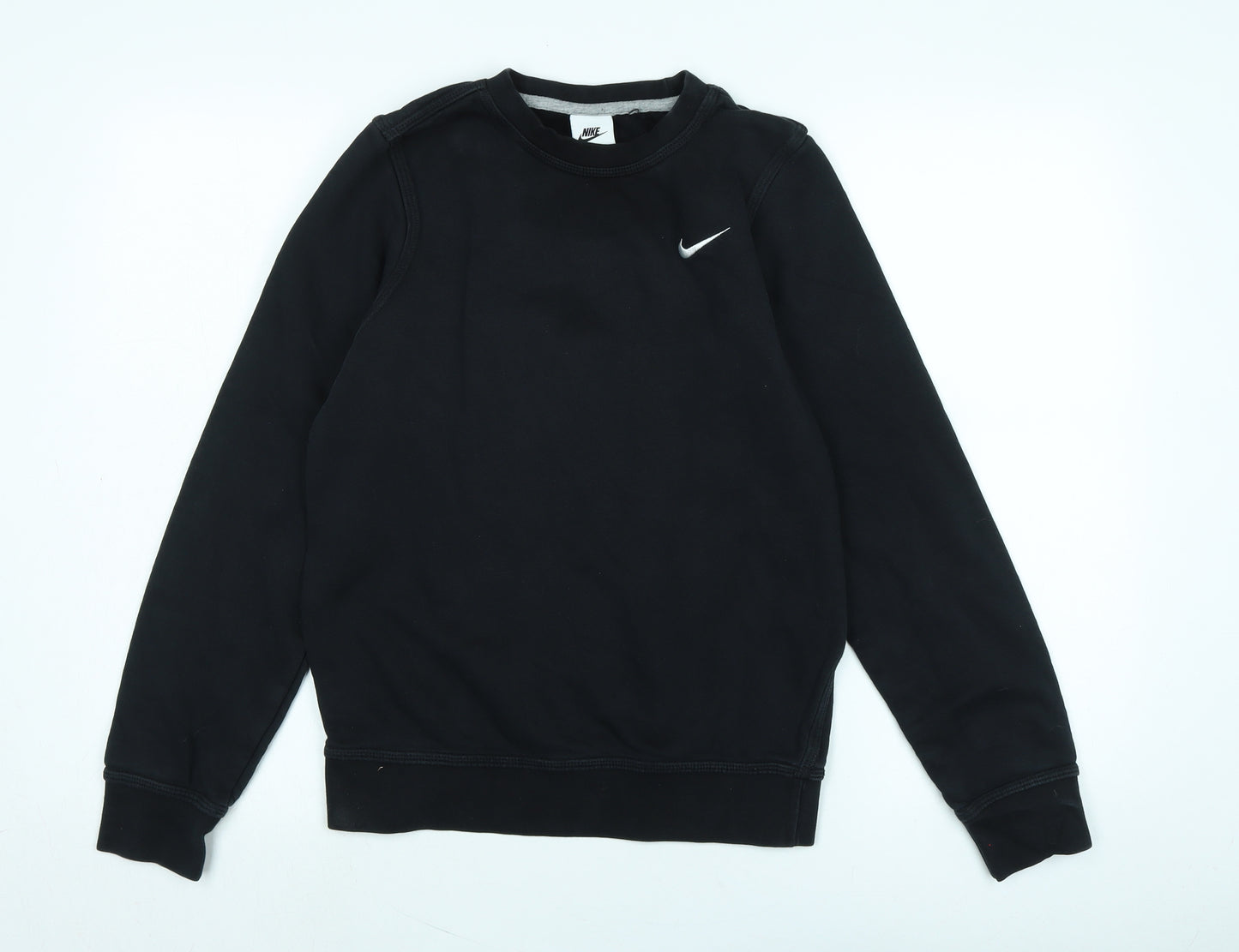 Nike Womens Black Polyester Pullover Sweatshirt Size XS - Logo