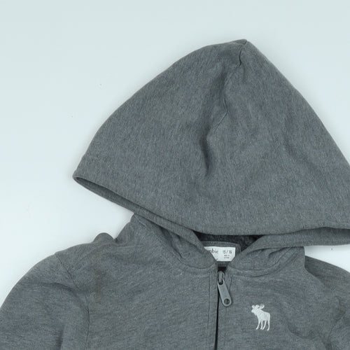 Abercrombie & Fitch Boys Grey Jacket Size 15-16 Years Zip - Logo