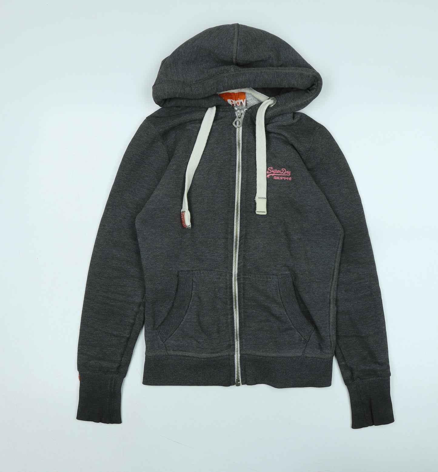 Superdry Womens Grey Jacket Size S Zip - Logo