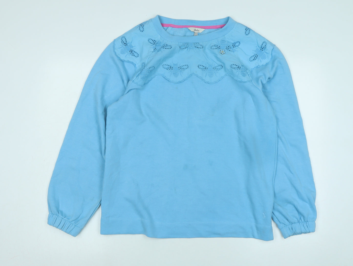 Joules Womens Blue Polyester Pullover Sweatshirt Size 14 - Logo