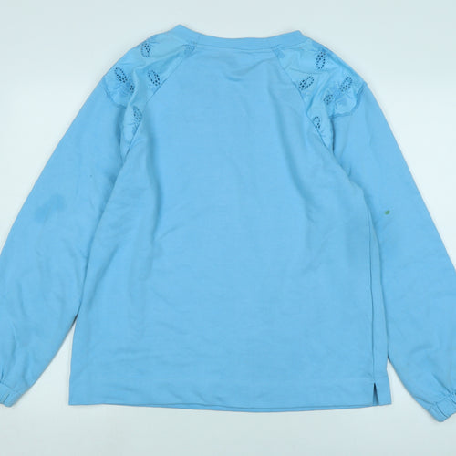 Joules Womens Blue Polyester Pullover Sweatshirt Size 14 - Logo