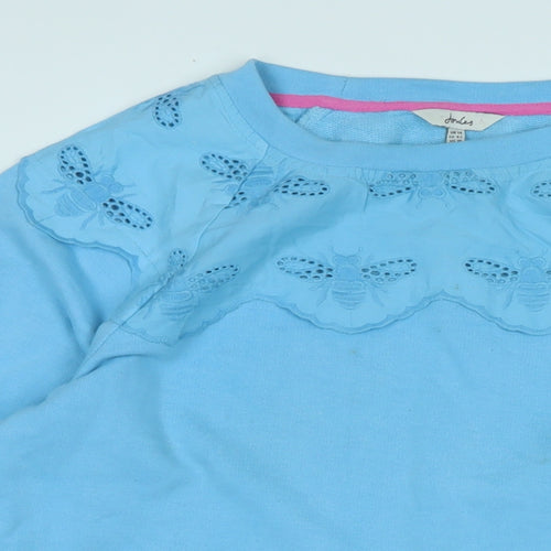 Joules Womens Blue Polyester Pullover Sweatshirt Size 14 - Logo