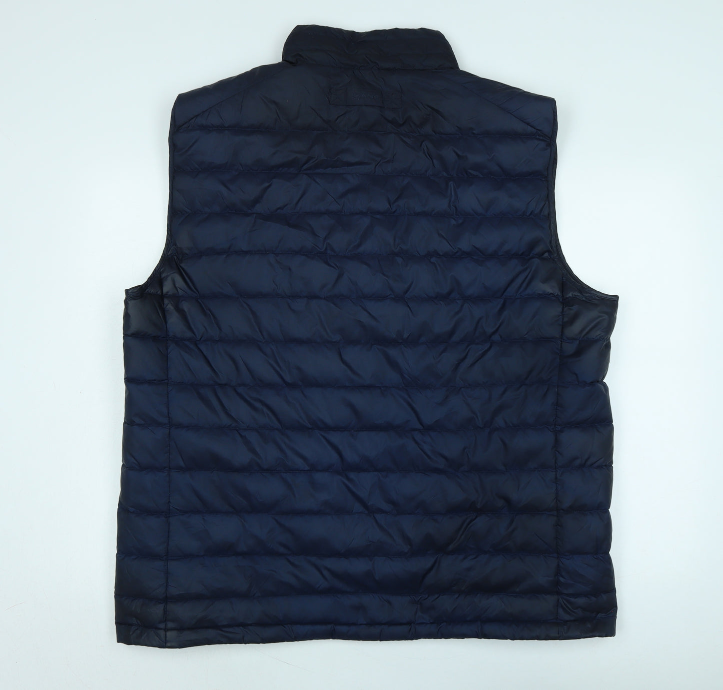 GANT Mens Blue Gilet Waistcoat Size 2XL Zip