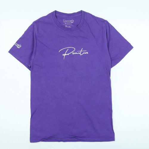 Dragon Ball Z Womens Purple Cotton Basic T-Shirt Size S Crew Neck - Logo - primitive