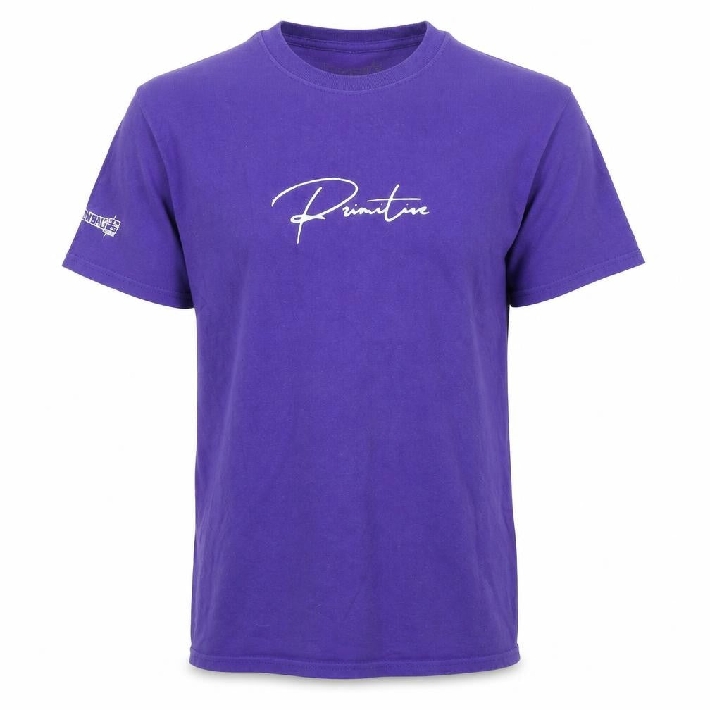 Dragon Ball Z Womens Purple Cotton Basic T-Shirt Size S Crew Neck - Logo - primitive