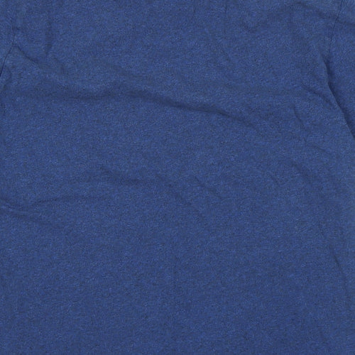 Superdry Mens Blue Cotton T-Shirt Size L Crew Neck - Logo