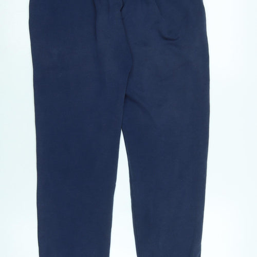 Reebok Mens Blue Polyester Jogger Trousers Size S L30 in Regular Tie - Logo